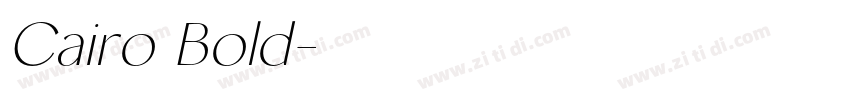 Cairo Bold字体转换